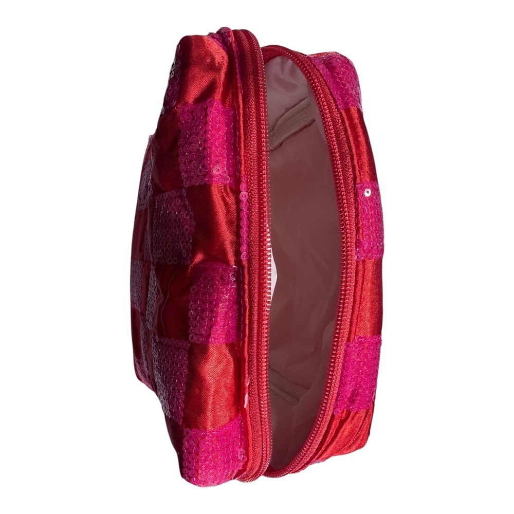 Holiday Glam Red Pink Sequin Bag Skin Care Murad Dermalogica Skincare Makeup Set - Picture 3 of 7